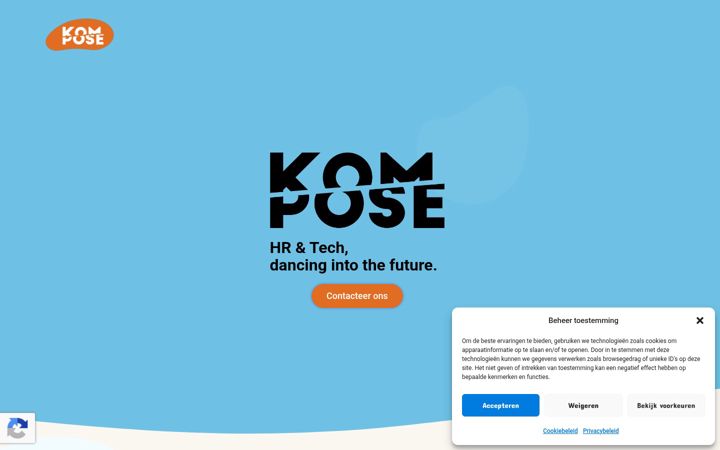 Screenshot of kompose.be