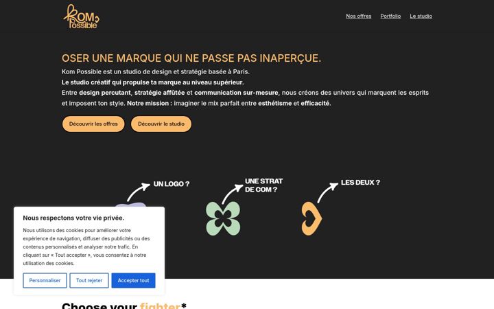 Screenshot of kompossible.com