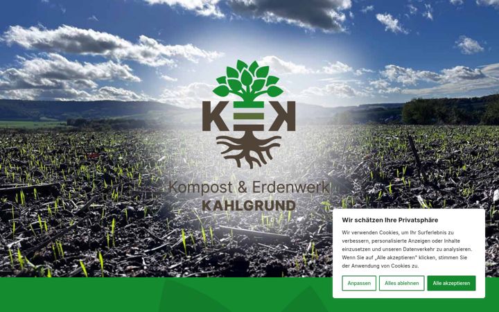 Screenshot of kompost-erdenwerk-kahlgrund.de