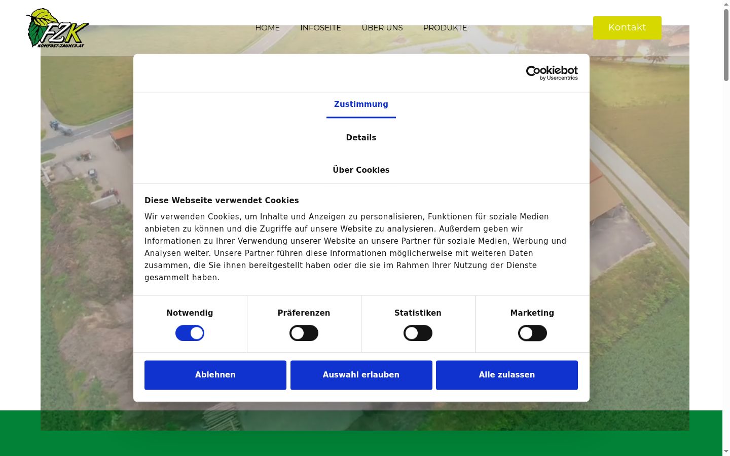 Captură de ecran a bannerului de consimțământ afișat înainte de orice interacțiune