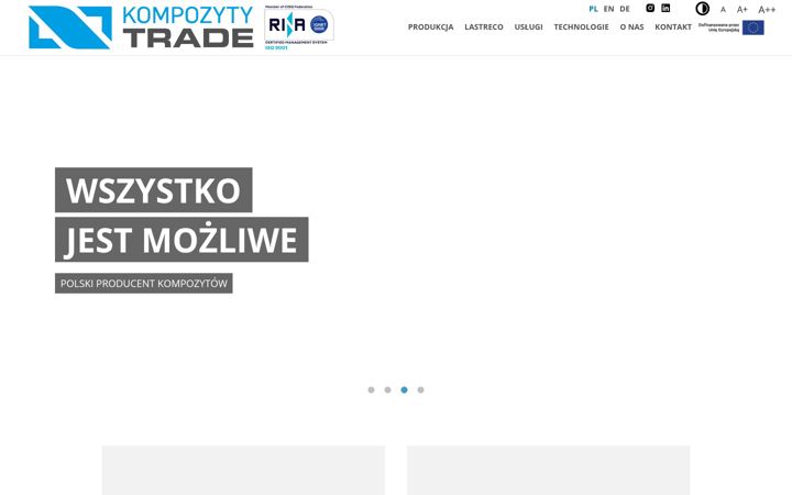 Screenshot of kompozytytrade.com