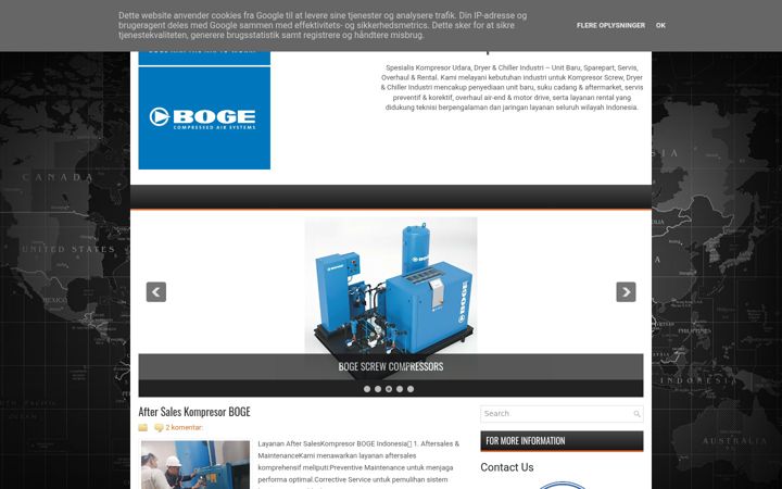 Screenshot of kompresorbogeindonesia.com