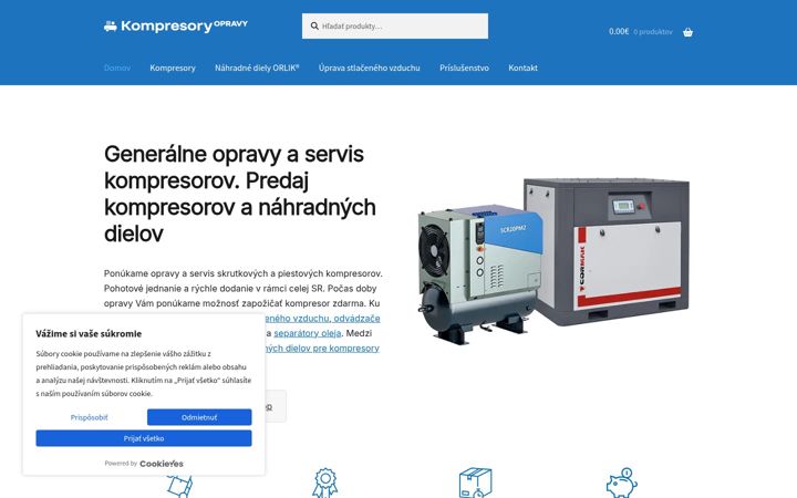 Screenshot of kompresory-opravy.com