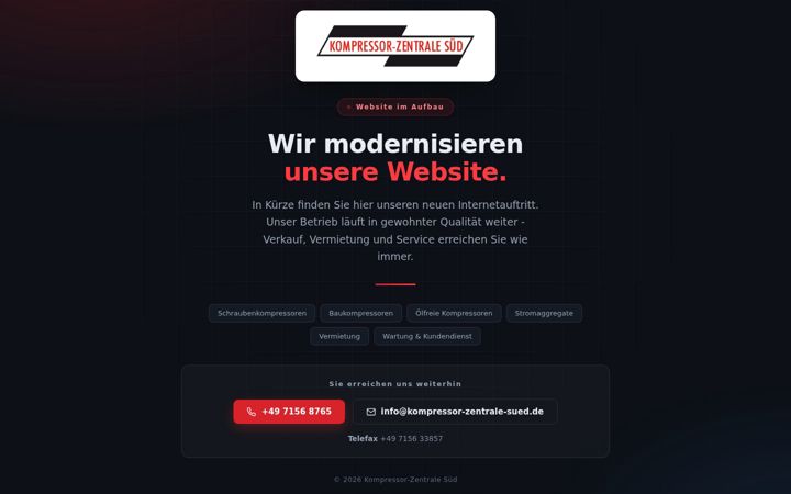 Screenshot of kompressor-zentrale-sued.de