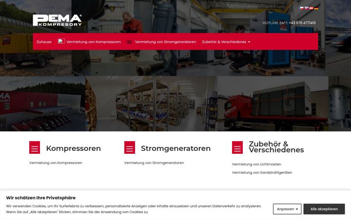 Screenshot of kompressoren-vermietung.de