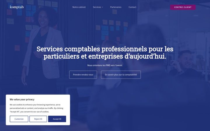 Screenshot of komptab.com