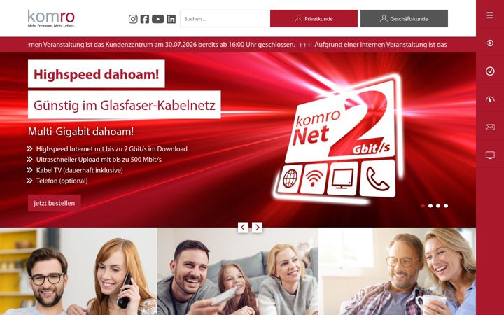 Screenshot of komro.net
