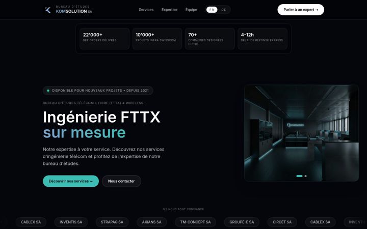 Screenshot of komsolution.ch