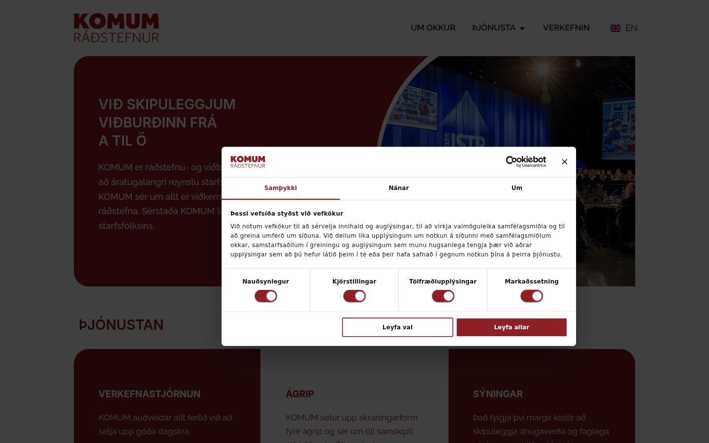 Screenshot tal-banner tal-kunsens muri qabel kwalunkwe interazzjoni