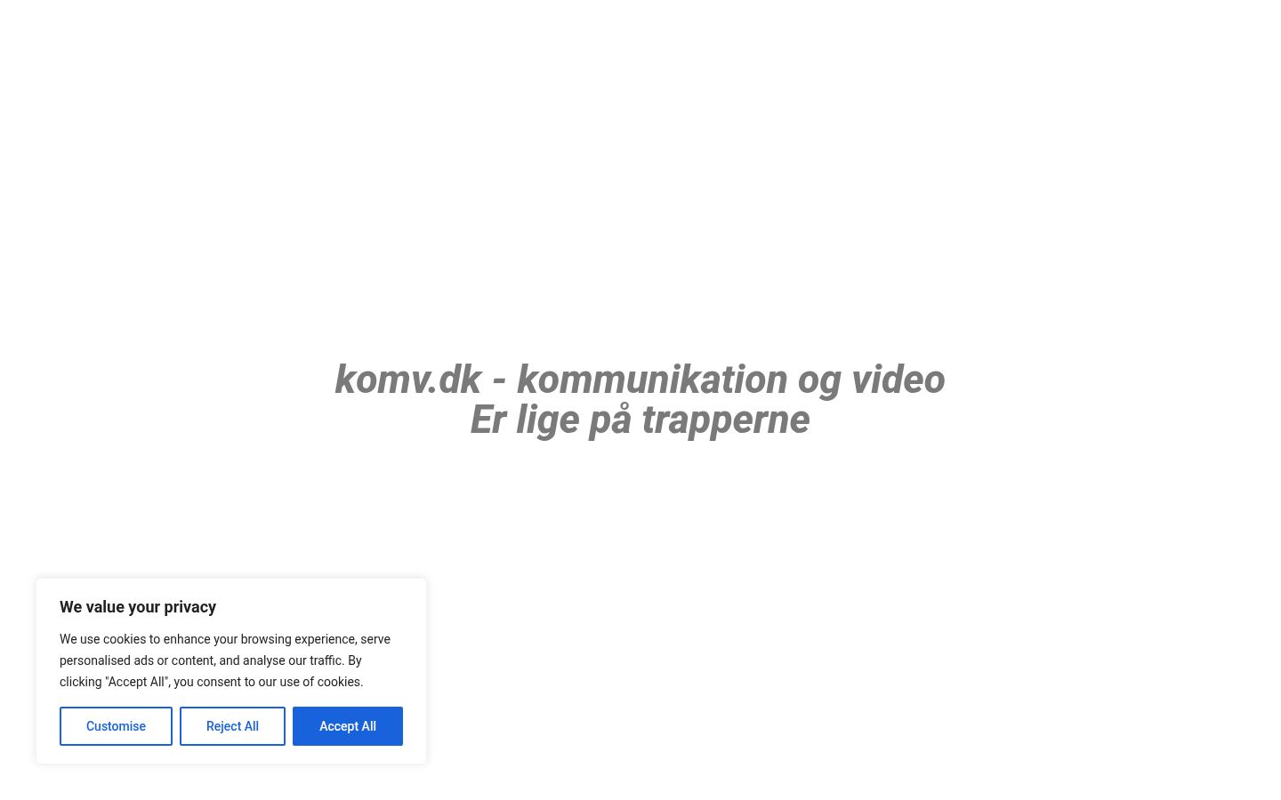 Snimka zaslona bannera za privolu prikazanog prije bilo kakve interakcije