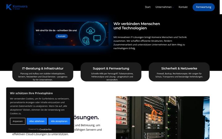 Screenshot of komvera.de