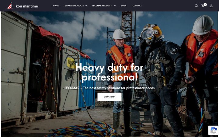 Skjámynd af kon-maritime.com