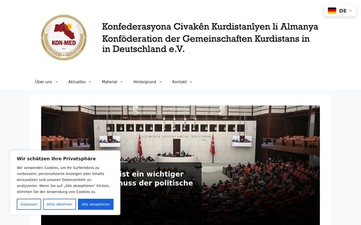 Skjámynd af kon-med.com