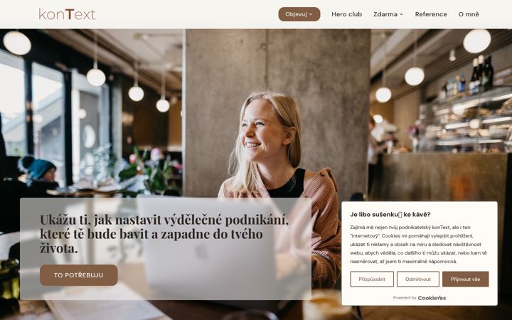 Screenshot of kon-text.cz