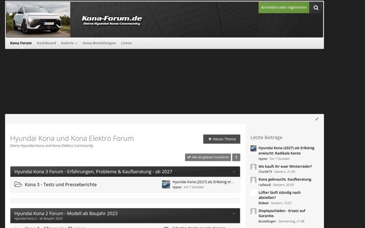 Screenshot of kona-forum.de