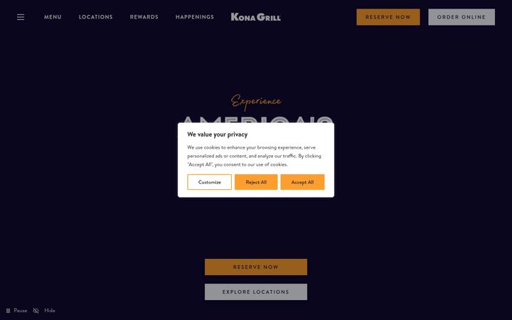 Screenshot van konagrill.com