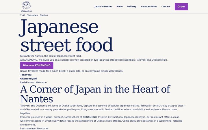 Screenshot of konamono-nantes.com