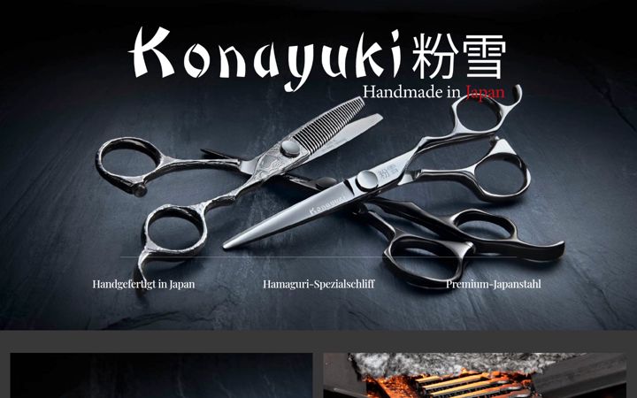 Screenshot of konayuki-scissors.com