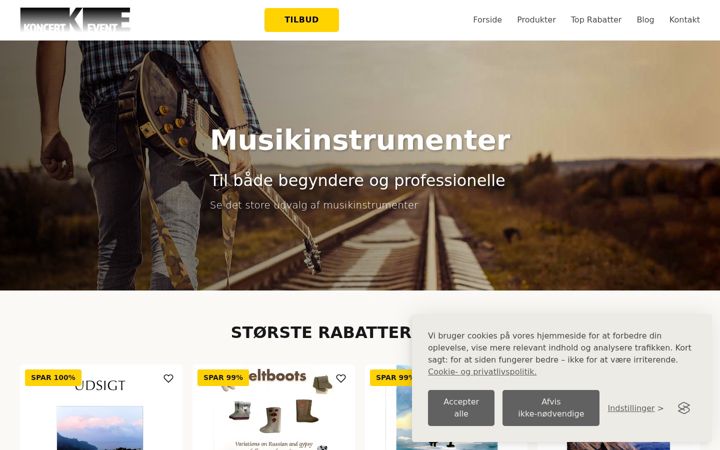 Screenshot of koncertevent.dk