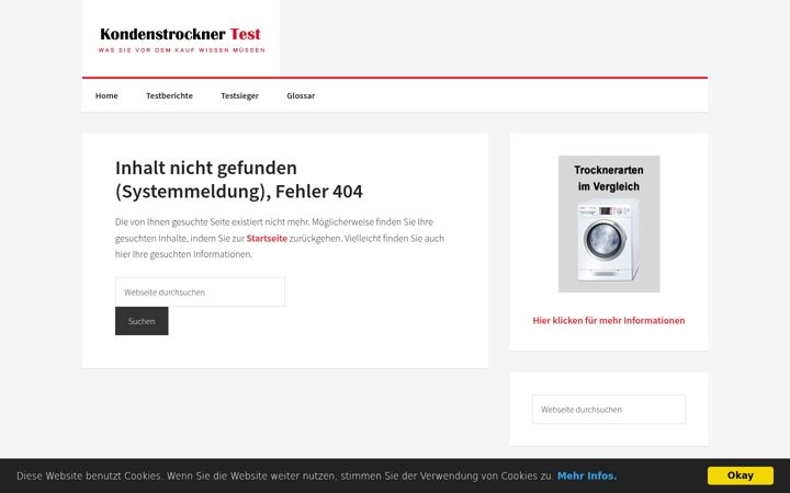Screenshot of kondenstrockner-tests.de