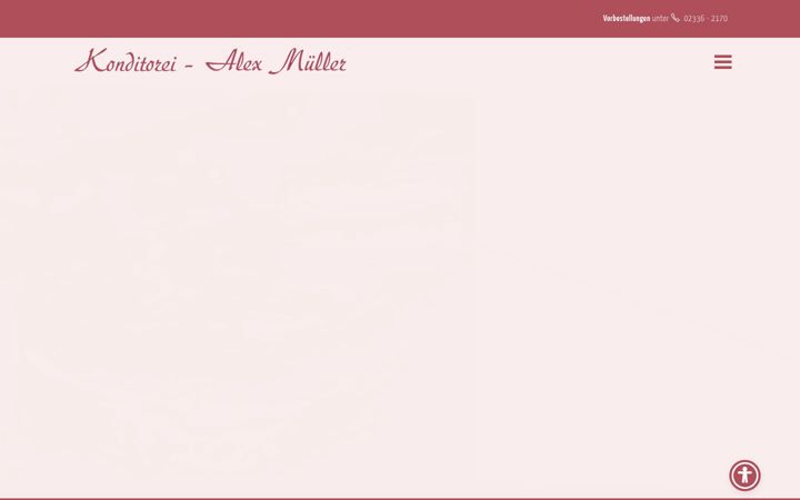 Screenshot of konditorei-alex-mueller.de