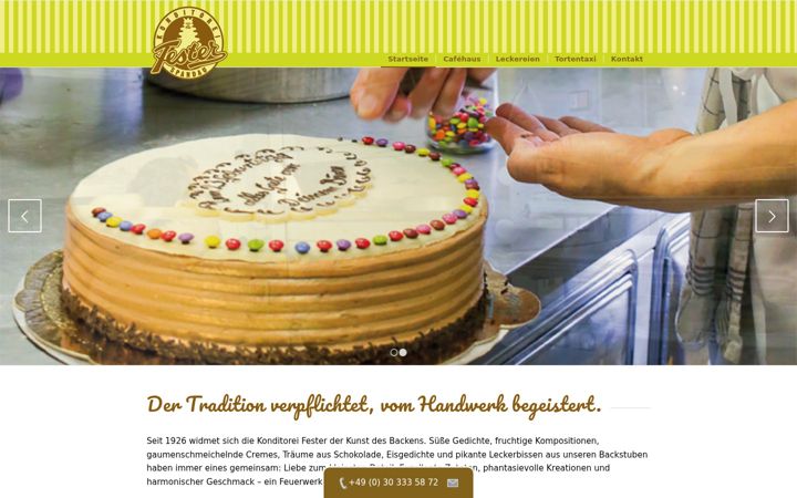 Screenshot of konditorei-fester.de