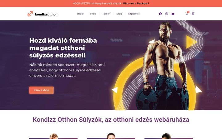 Screenshot of kondizzotthon.hu
