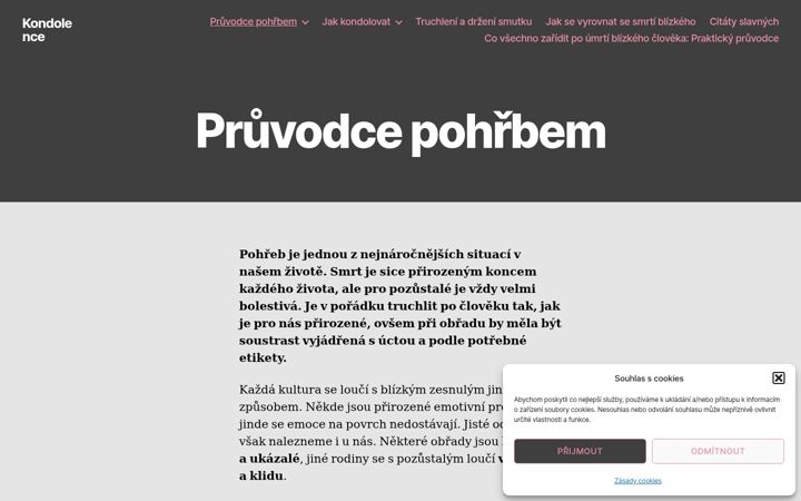 Screenshot of kondolence.info