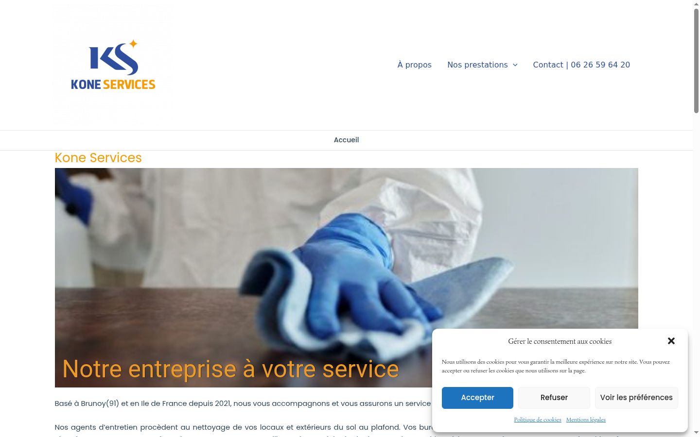 Screenshot van de toestemmingsbanner zoals getoond vóór enige interactie