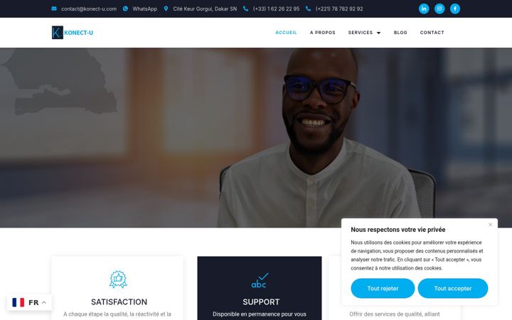 Screenshot of konect-u.com