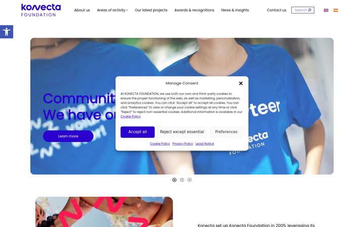Screenshot of konectafoundation.org