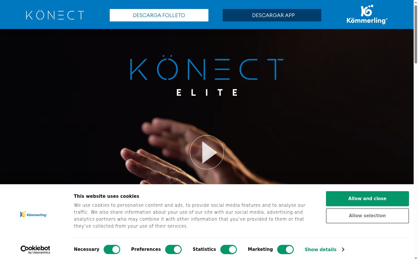 Sutikimo reklamjuostės, rodytos prieš bet kokią sąveiką, ekrano kopija