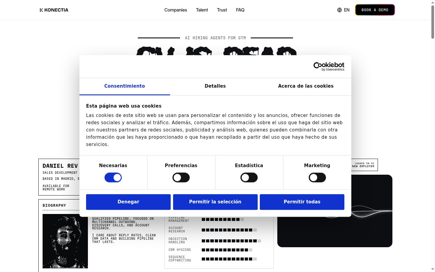 Screenshot tal-banner tal-kunsens muri qabel kwalunkwe interazzjoni