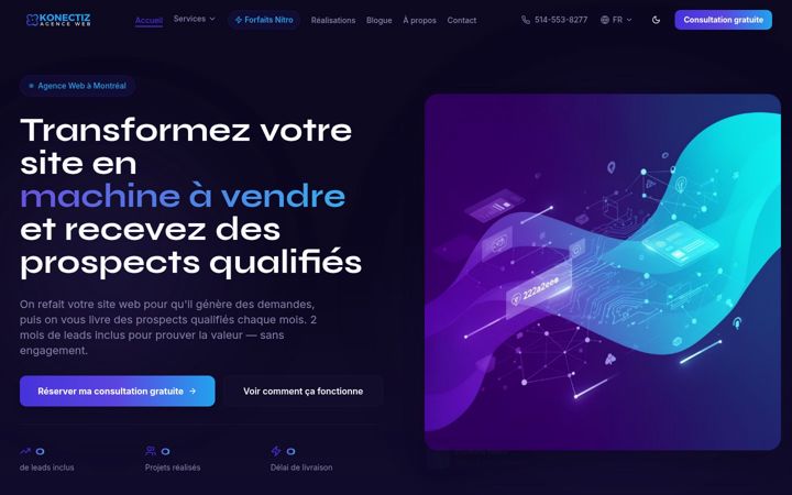 Screenshot of konectiz.com