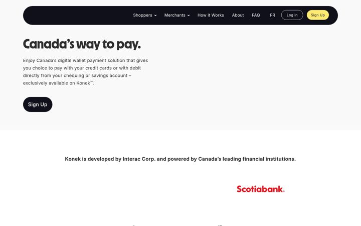 Screenshot of konek.ca