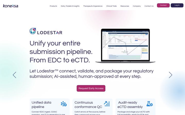 Screenshot von koneksahealth.com