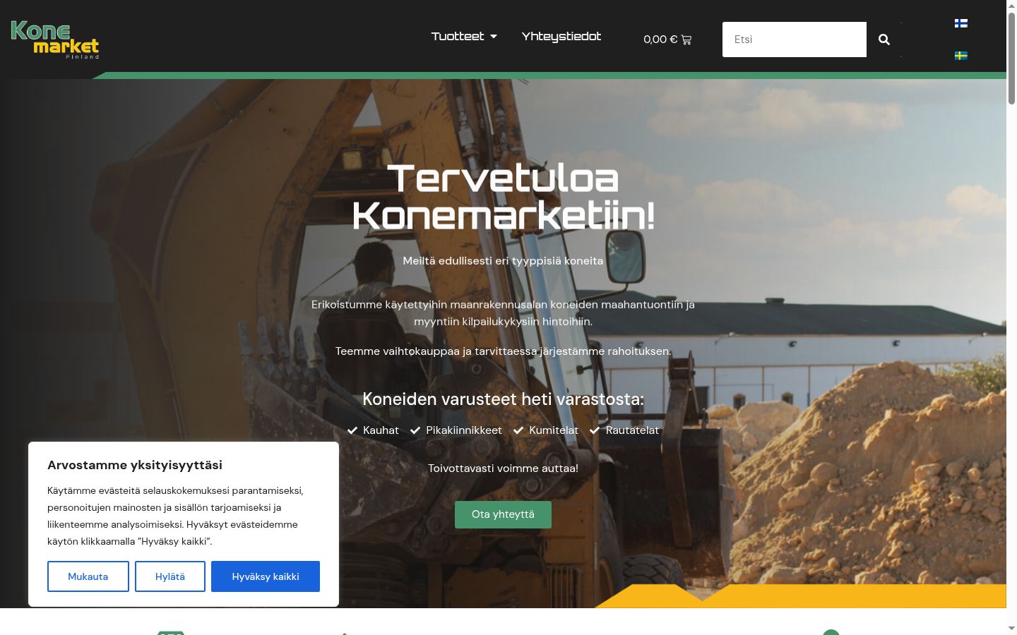 Screenshot tal-banner tal-kunsens muri qabel kwalunkwe interazzjoni
