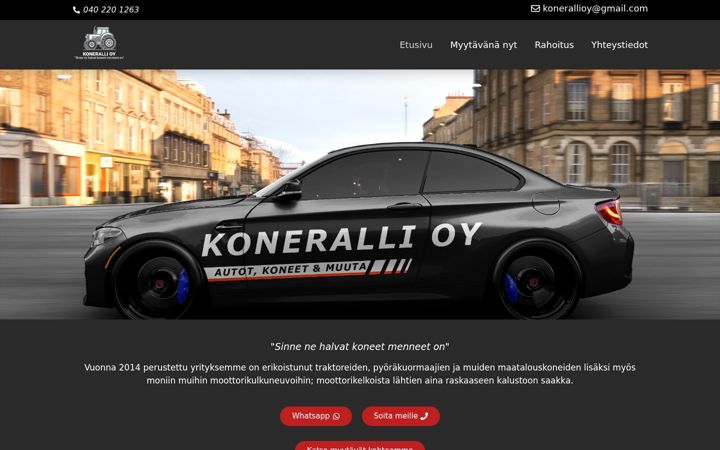 Skärmbild av koneralli.com