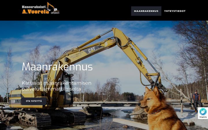 Screenshot stránky koneurakointiavuorela.fi