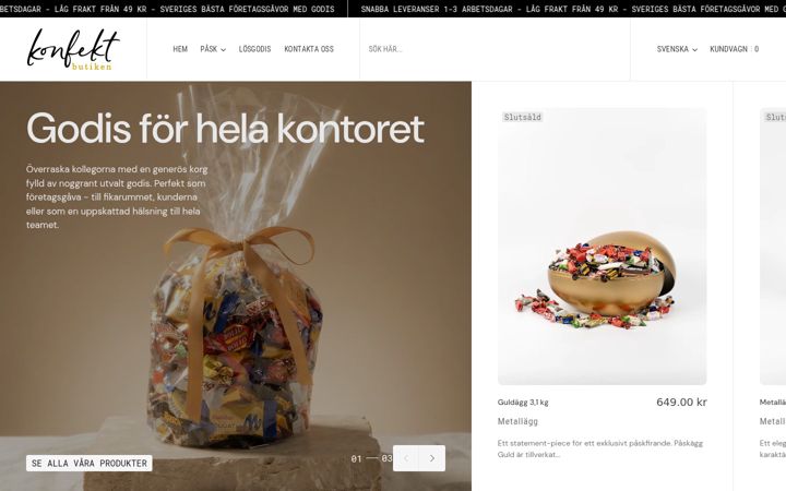 Screenshot of konfektbutiken.se