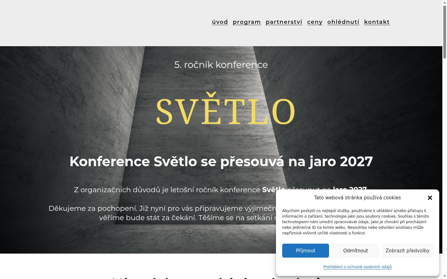 Snímek obrazovky baneru souhlasu zobrazeného před jakoukoli interakcí