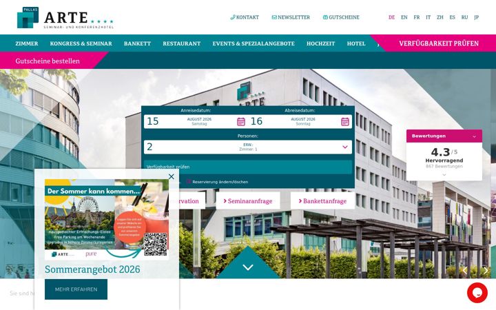 Screenshot of konferenzhotel.ch