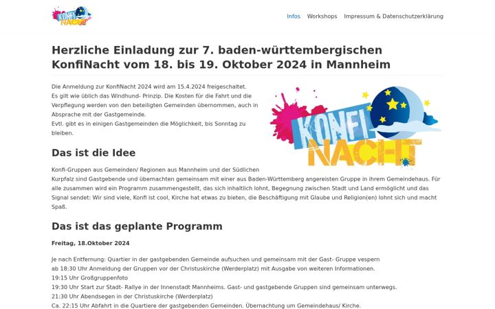 Screenshot of konfinacht-bw.de