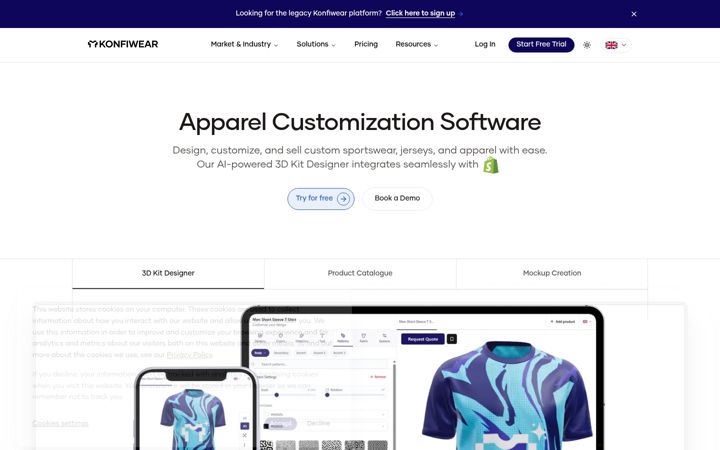 Screenshot of konfiwear.com