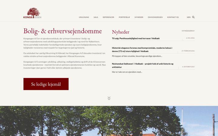 Screenshot of kongeegen.dk