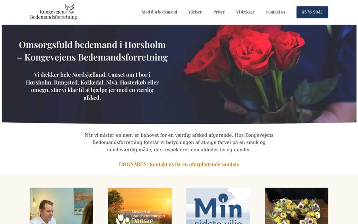 Screenshot of kongevejensbedemandsforretning.dk