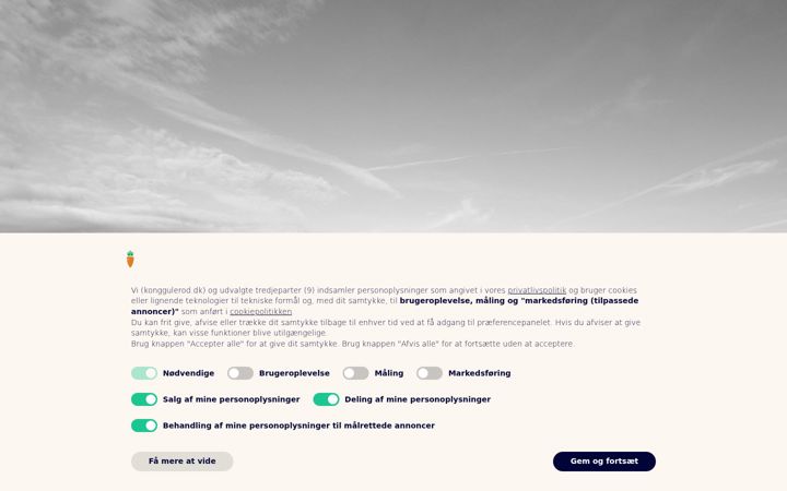Screenshot of konggulerod.dk