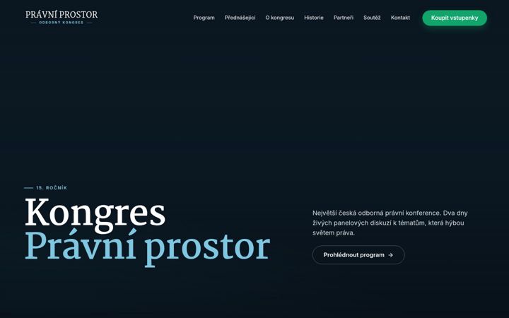 Screenshot of kongrespravniprostor.cz