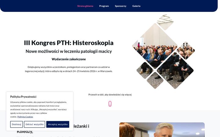 Screenshot of kongrespthis.pl