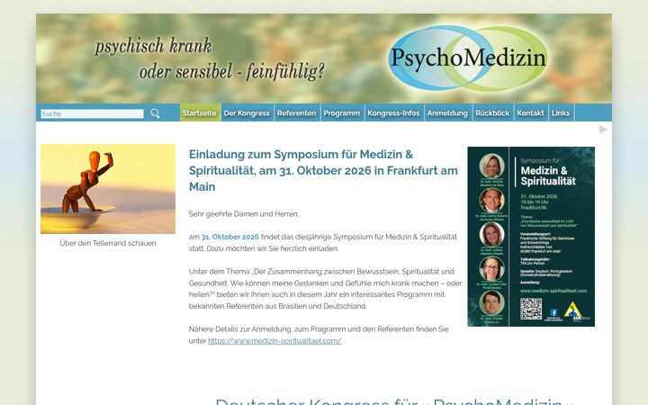 Screenshot of kongress-psychomedizin.com
